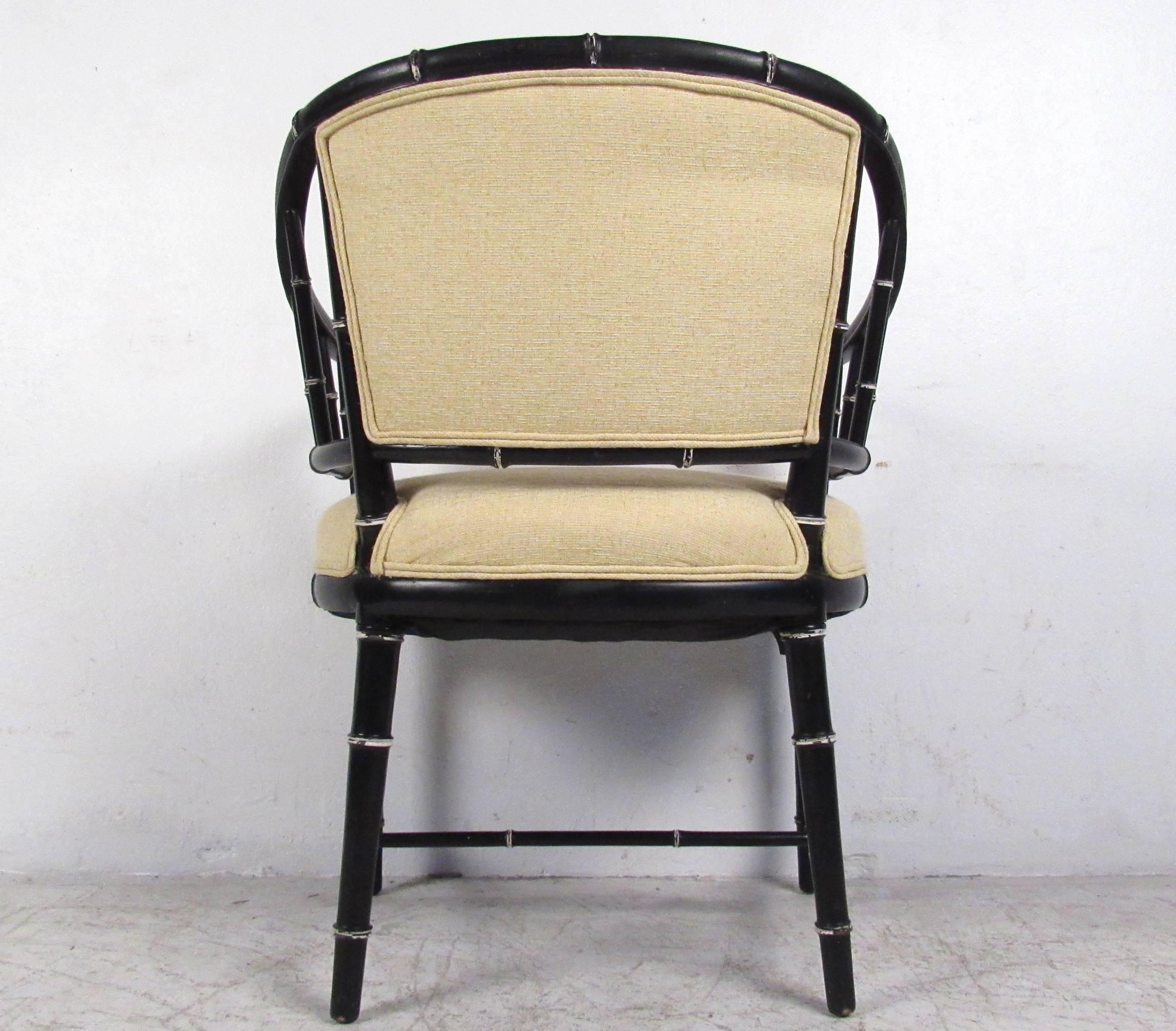 Set of Mid-Century Modern Bamboo Style Dining Chairs 2