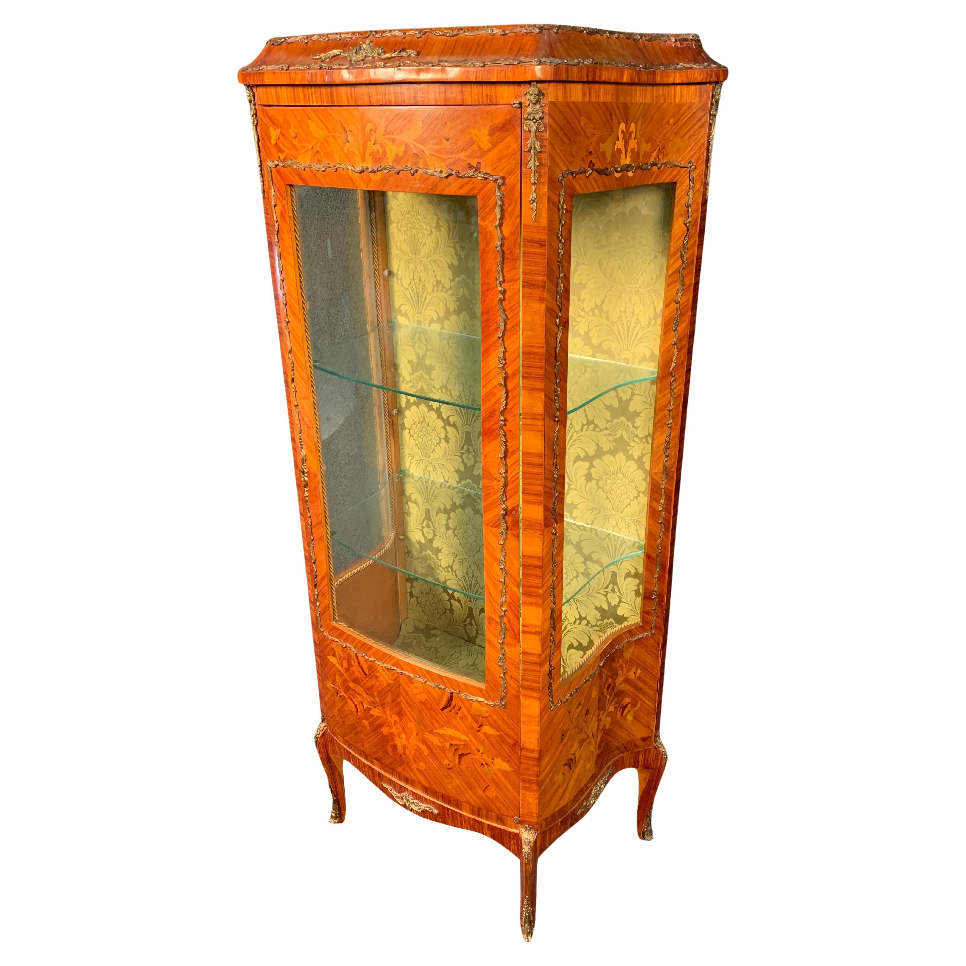 Vitrine en bois de roi français du 19ème siècle