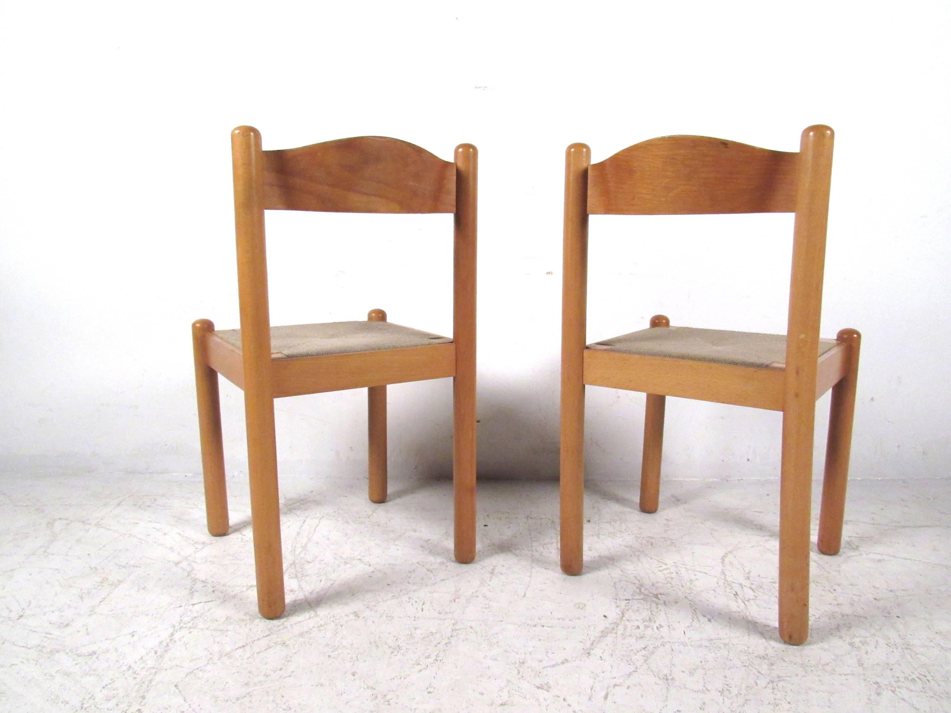Italian Rush Seat Dining Chairs In Good Condition In Brooklyn, NY
