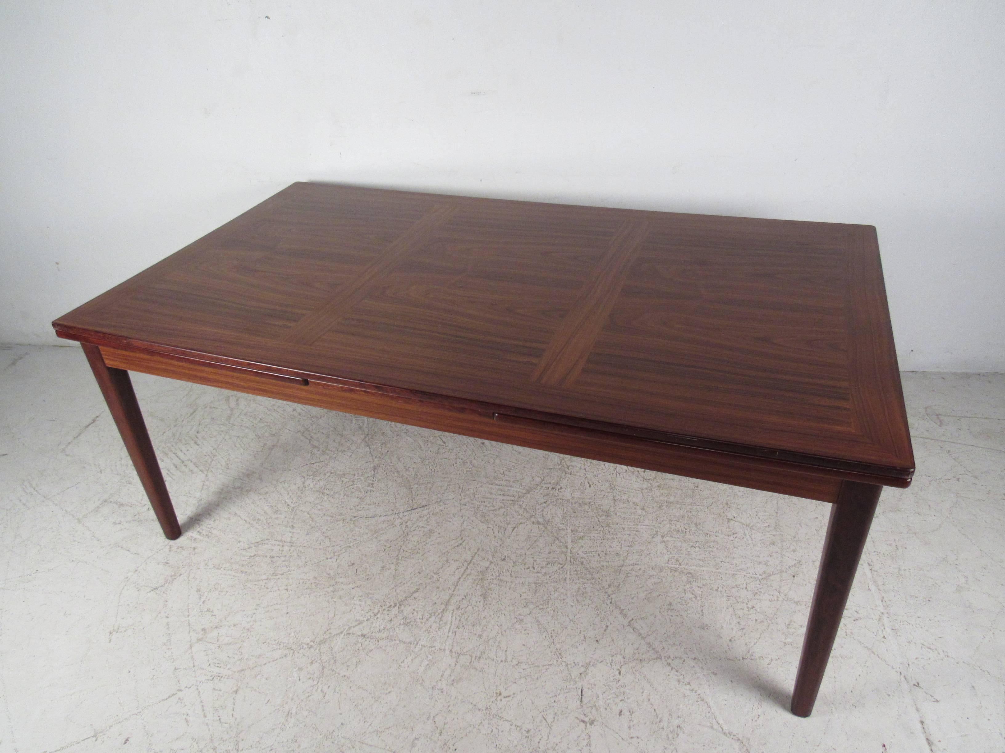 Danish Vintage Modern Rosewood Draw-Leaf Dining Table by Skovby