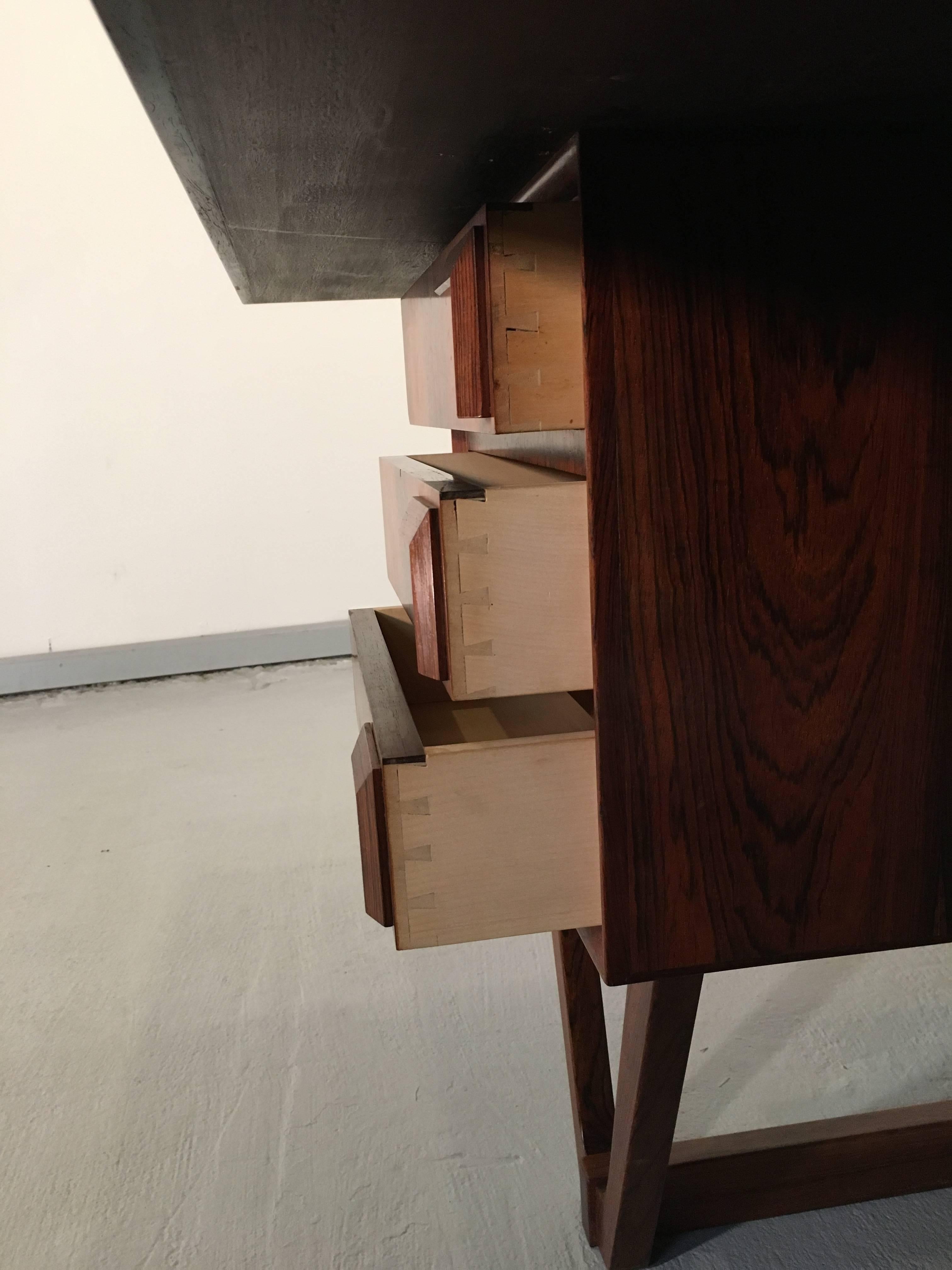Rare Henry W. Klein Rosewood Desk In Good Condition In Brooklyn, NY