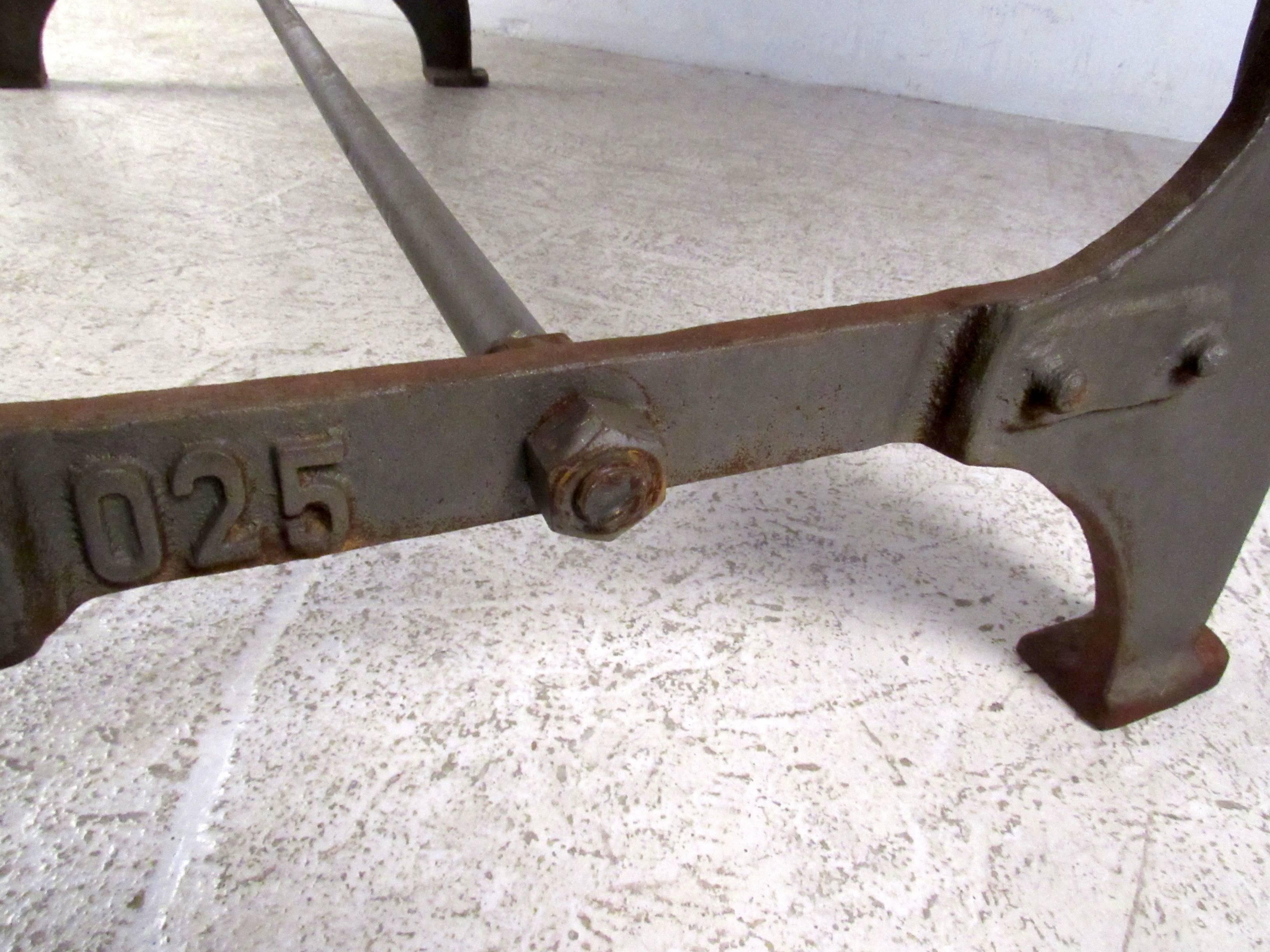 Industrial Modern Iron Base Dining Table 2