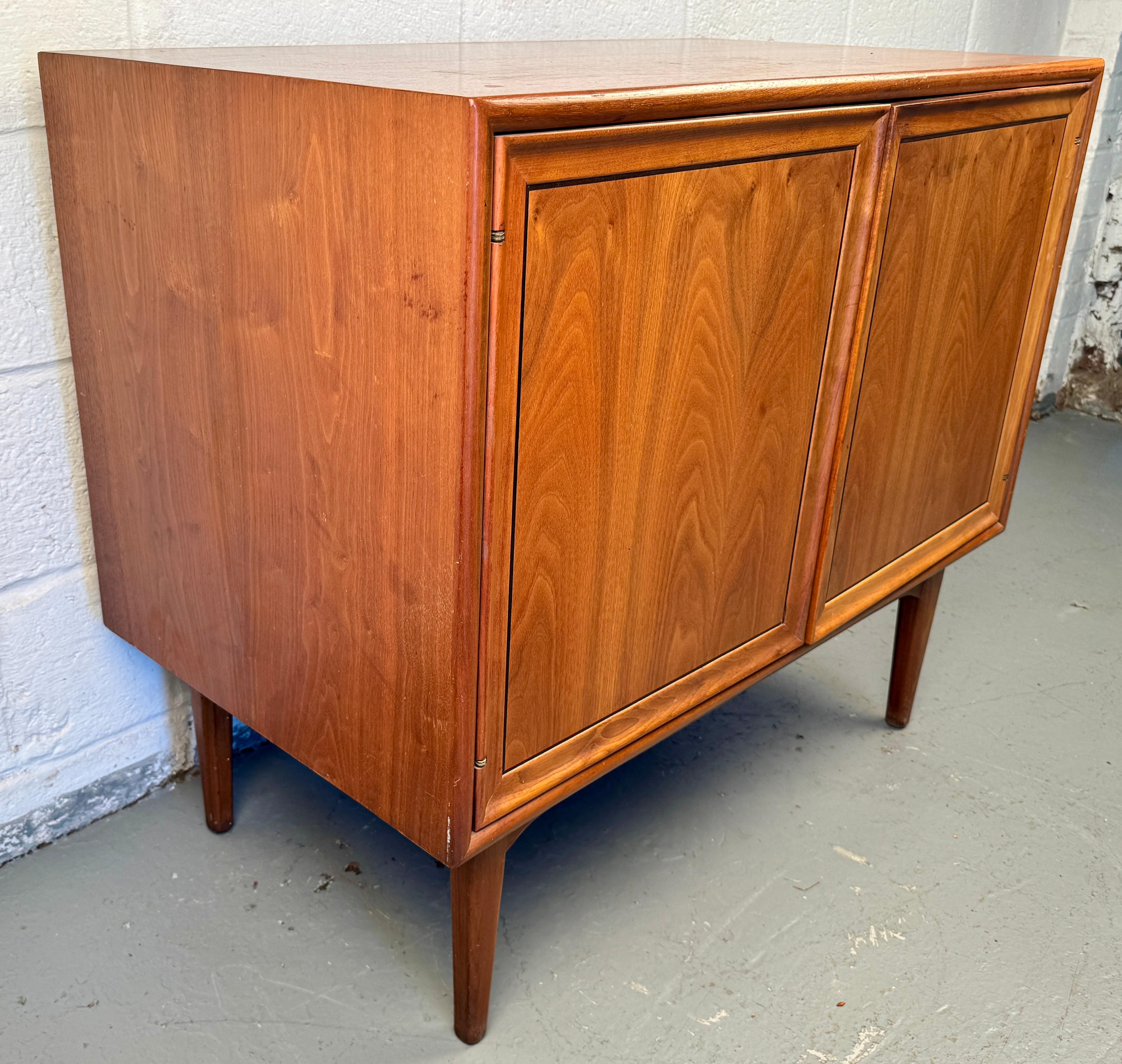 American Mid-Century Modern Drexel Declaration Walnut Cabinet For Sale
