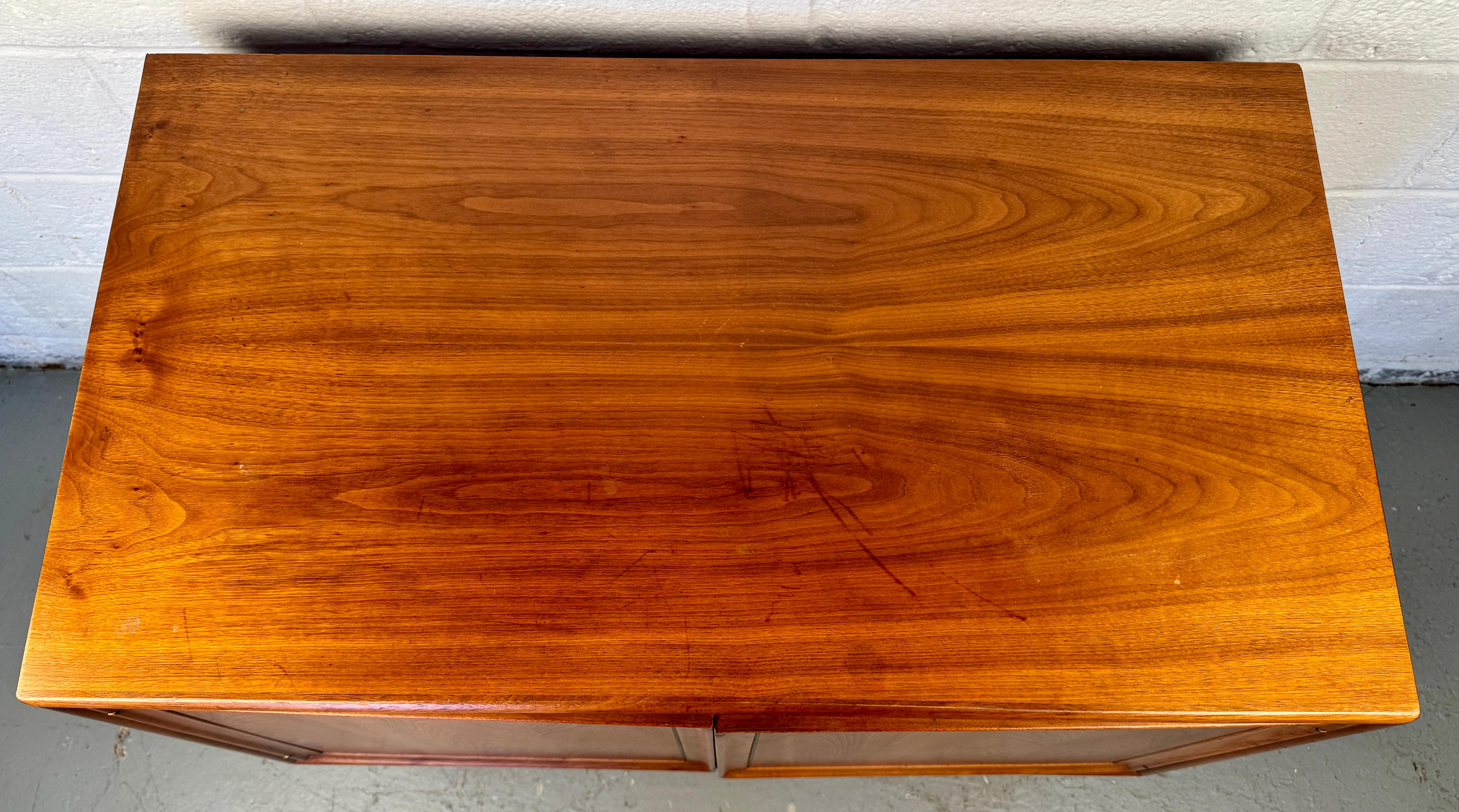 Mid-Century Modern Drexel Declaration Walnut Cabinet In Good Condition For Sale In Brooklyn, NY
