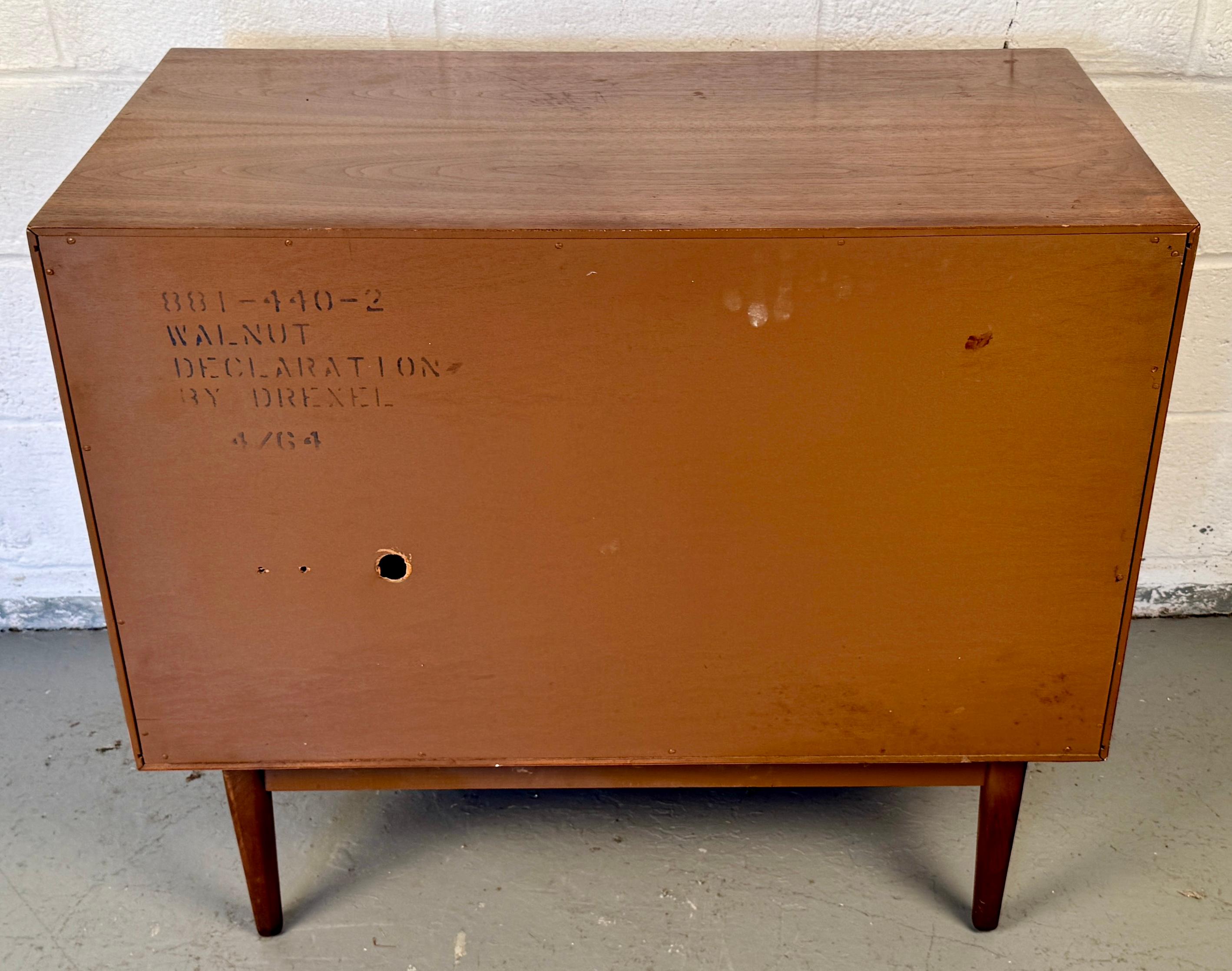 Mid-Century Modern Drexel Declaration Walnut Cabinet For Sale 5