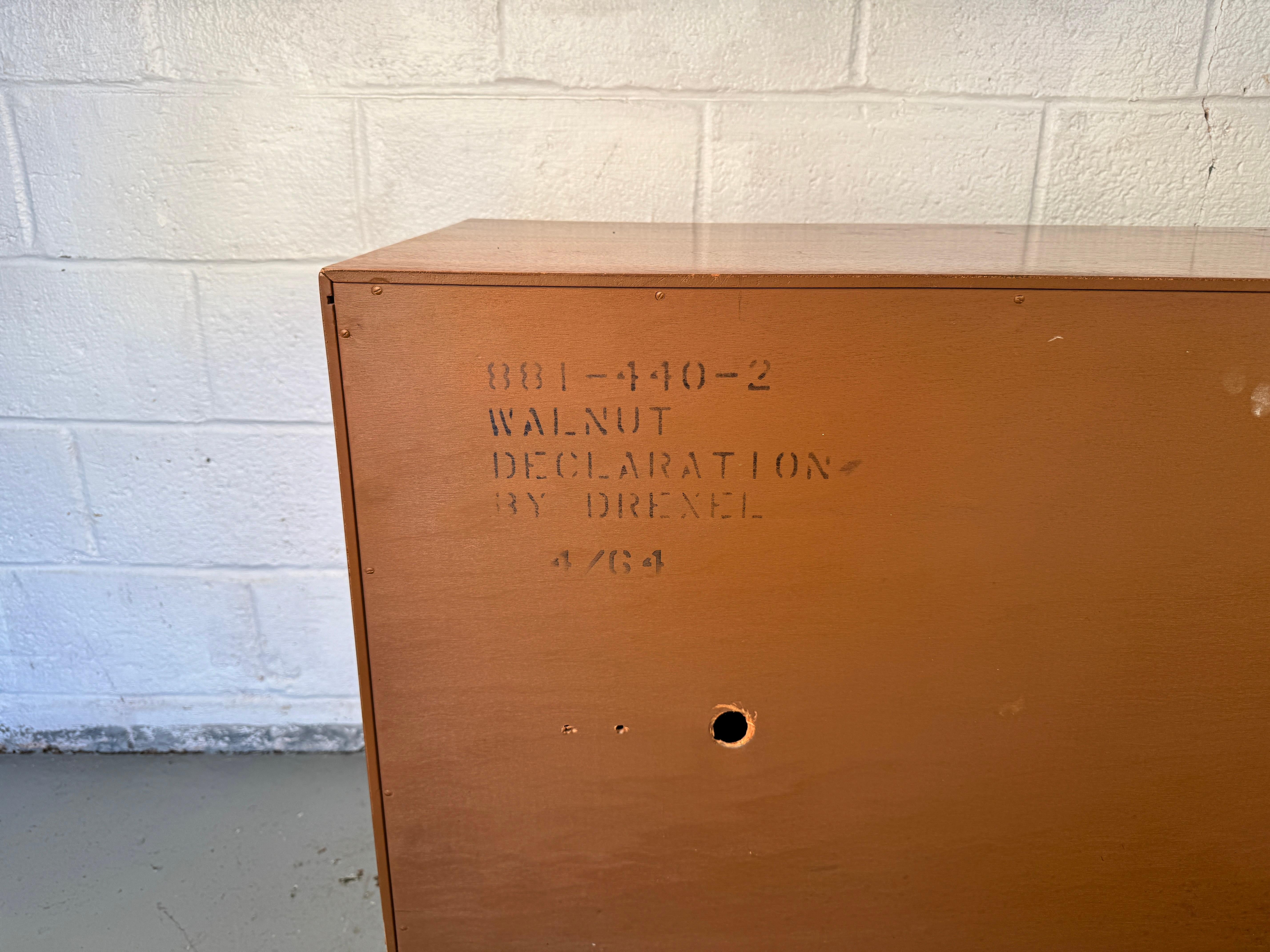 Mid-Century Modern Drexel Declaration Walnut Cabinet For Sale 4