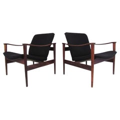 Vintage Mid-Century Modern Fredrik Kayser Lounge Chairs 