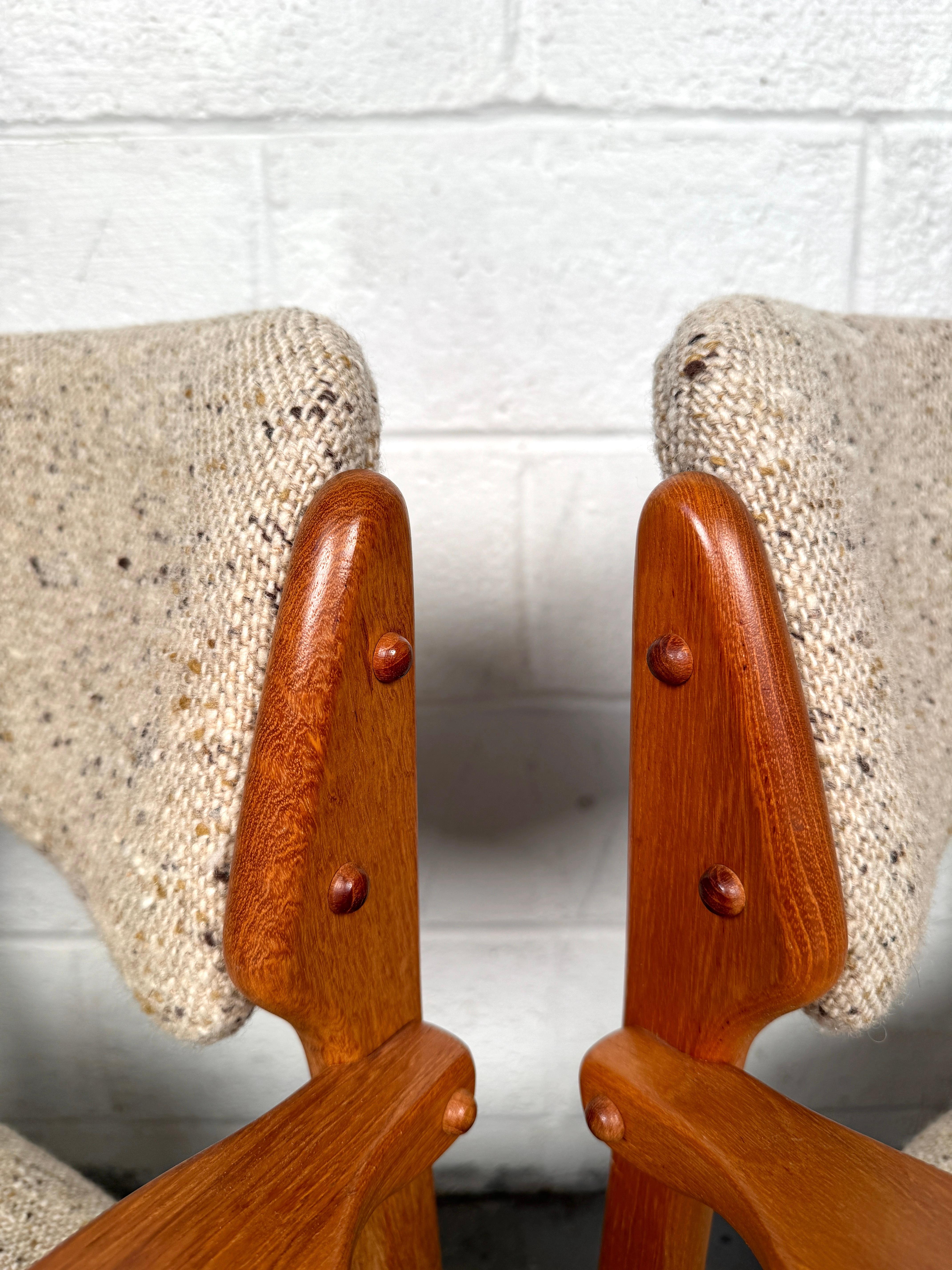 Teck Ensemble de 8 chaises de salle à manger vintage par Erik Buch Model 50 for O.D. Møbler en vente