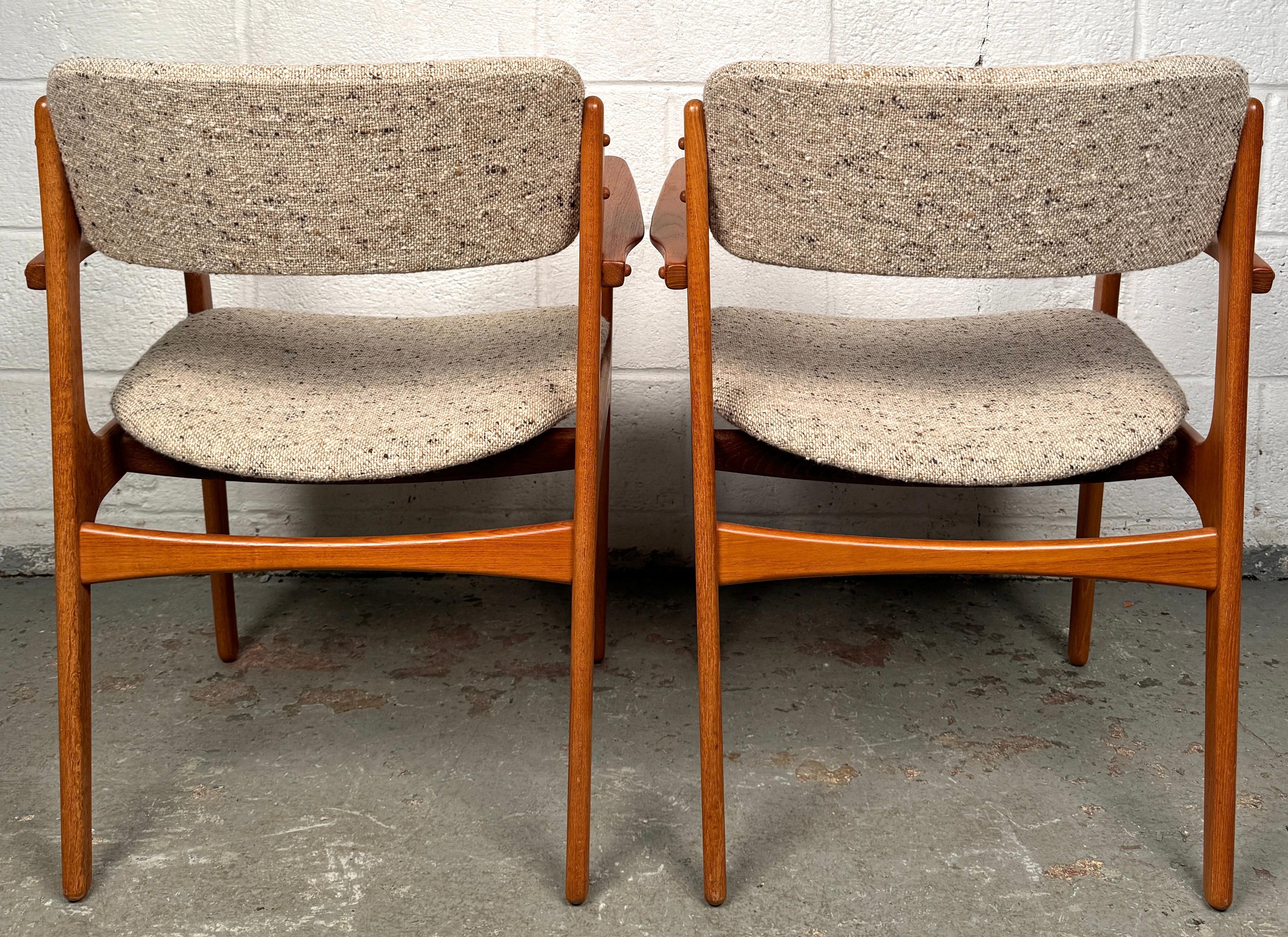 Ensemble de 8 chaises de salle à manger vintage par Erik Buch Model 50 for O.D. Møbler en vente 3