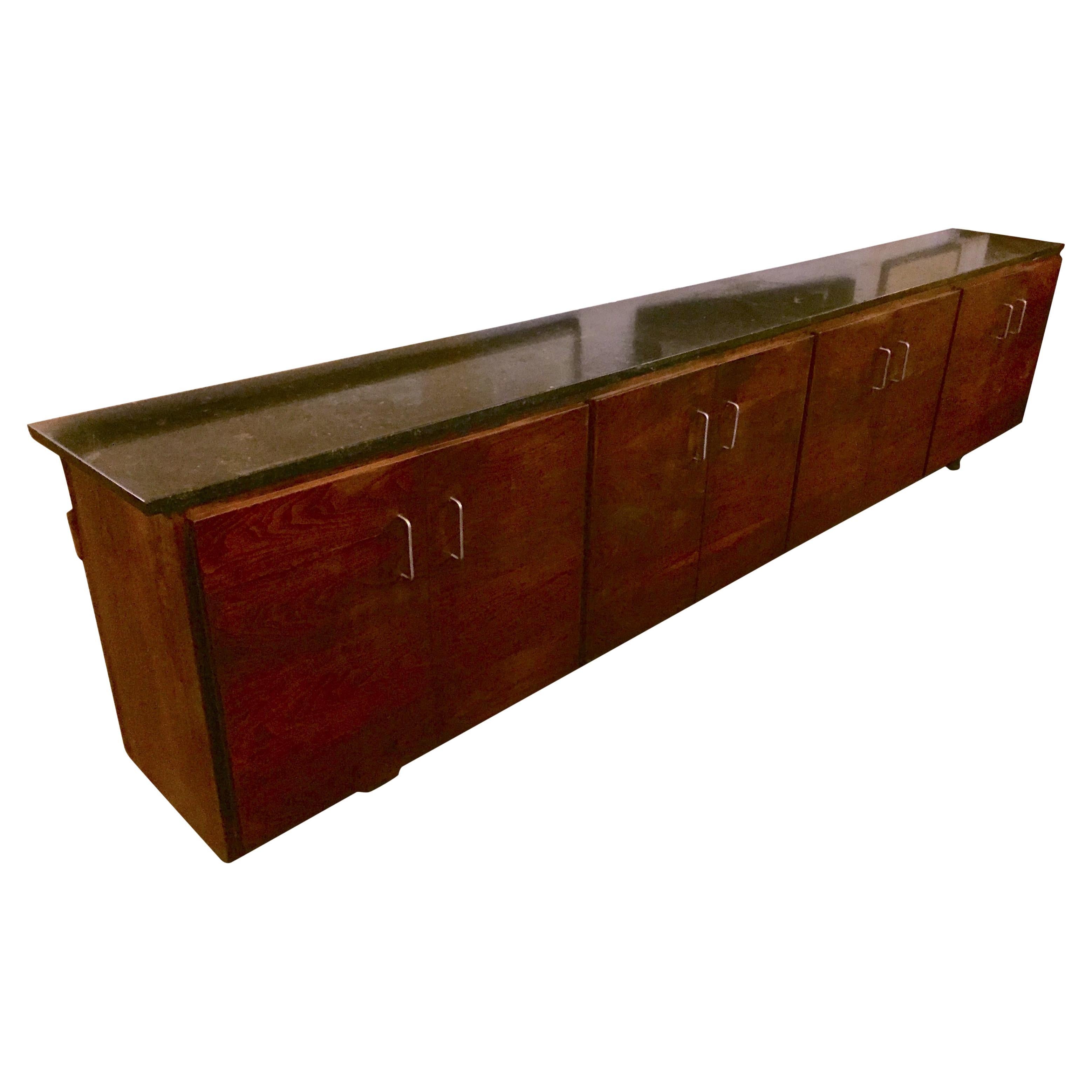 Mid-Century Modern Floating Wall-Mounted Credenza