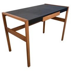Walnut and Leather "Risom" Desk By Design Within Reach