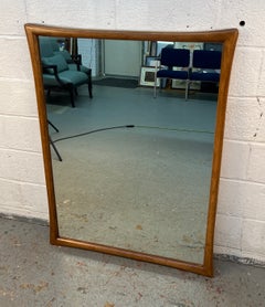 Vintage Mid-Century Walnut Sculpted Wall Mirror