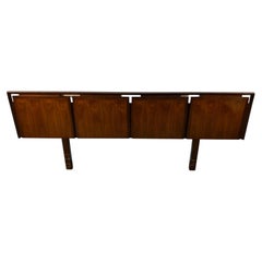Helen Hobey Walnut Square Panel Headboard by Baker Furniture