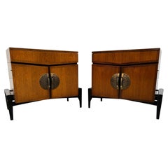 Helen Hobey Walnut Nightstands by Baker Furniture