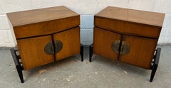 Helen Hobey Walnut Nightstands by Baker Furniture