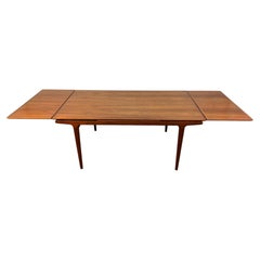 Mid-Century Danish Teak Draw-Leaf Dining Table by Uldum Møbelfabrik