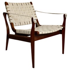 Mahogany and Leather Safari Chair