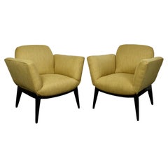 Pair of Mid-Century Yellow Armchairs