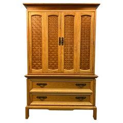 Vintage Faux Lattice Front Gentleman's Chest By Thomasville