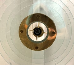 Brass & Glass Saucer Style Pendant