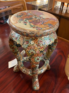 Royal Satsuma Hand Painted Japanese Stool