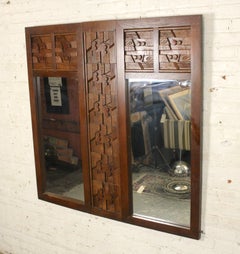 Wandspiegel im Mosaik-Design im Mid-Century-Stil
