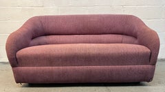 Vintage Upholstered Mid-Century Modern Sculptural Loveseat