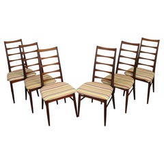 Sechser-Set Stühle aus Rosenholz mit hoher Rückenlehne von Moreddi Inc.