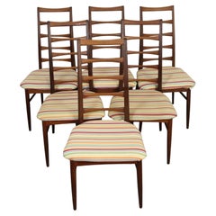 Sechser-Set Stühle aus Rosenholz mit hoher Rückenlehne von Moreddi Inc.