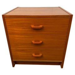 Mid-Century Modern Teak Three-Drawer Nightstand