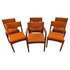Set of Six Vintage Mid-Century Danish Style Teak Dining Chairs