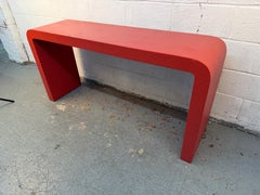 1980s Post-Modern Waterfall Console Table