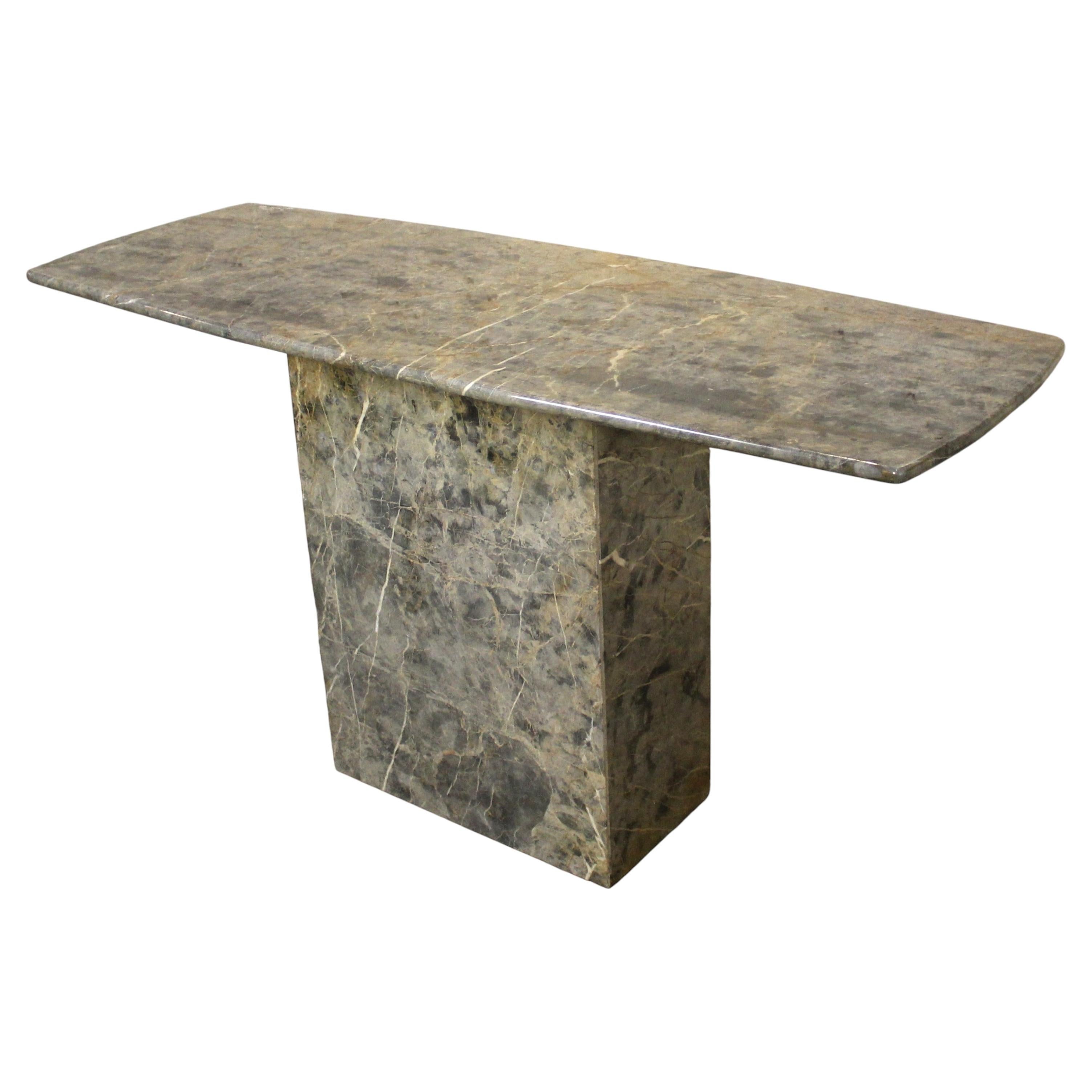 Mid-Century Marble Console Table