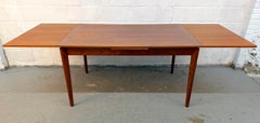 Mid-Century Teak Draw-Leaf Dining Table By Vejle Stole & Møbelfabrik