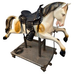 Vintage Mechanical Coin-Operated Powered Children's Ride-on Horse