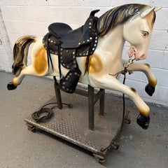Vintage Mechanical Coin-Operated Powered Children's Ride-on Horse