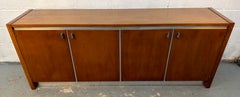 Sideboard aus Chrom und Teakholz im Mid-Century-Stil von Founders