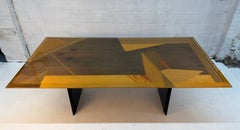 Italian Geometric Dining Table by Giovanni Offredi for Saporiti