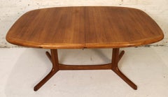 Oval Extending Danish Teak Dining Table By Dyrlund