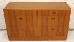 Vintage Mid-Century Modern Teak Six Drawer Dresser