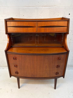 Mid-Century Modern Teak Secretary Desk by Gunnar Falsig for Falsig Møbler