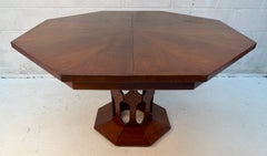 Mid-Century Modern Octagonal Expanding Dining Table by Walter of Wabash