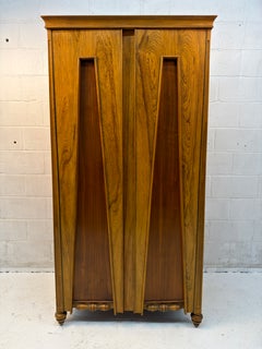 Unique Vintage Two-Door Mid-Century Modern Oak Wardrobe