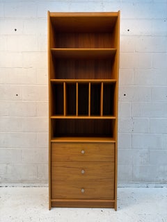 Mid-Century Modern Danish Teak Bookcase with Drawers