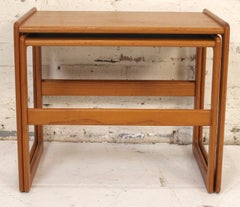 Set of Two Danish Teak Nesting Table By Morgen-Kohl