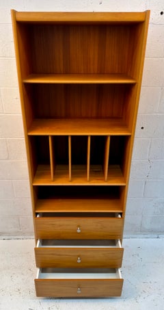 Mid-Century Modern Danish Teak Bookcase with Drawers