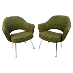 Executive Armchairs by Eero Saarinen for Knoll in Green, Pair of 2