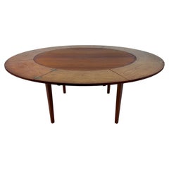 Mid-Century Dyrlund Danish Teak Flip Flap Lotus Dining Table