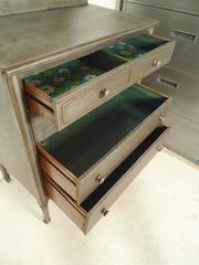 Restored Metal Dresser with Pull-Out Vanity Table