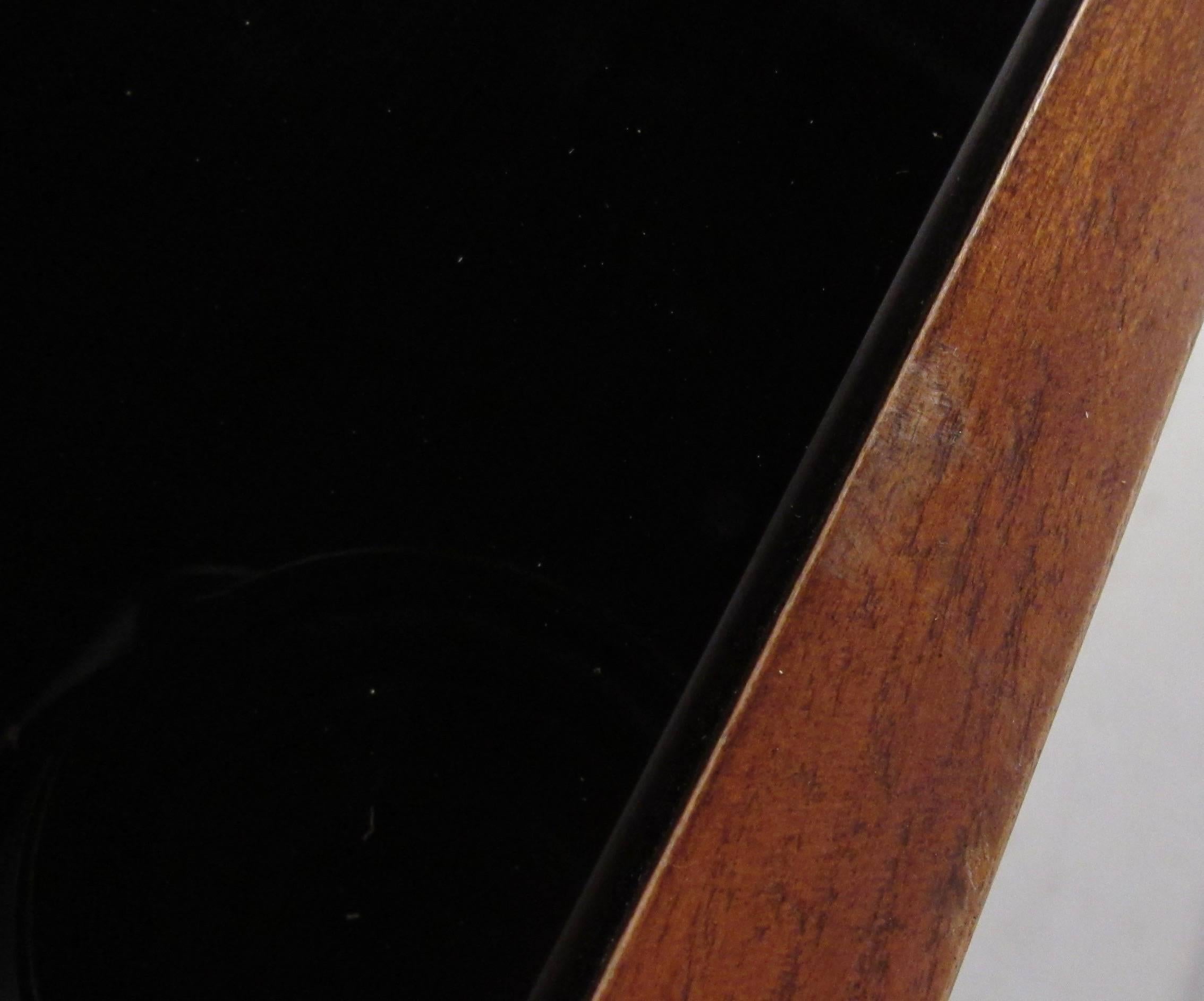 Mid-Century Style Burl and Brass Console Table 5